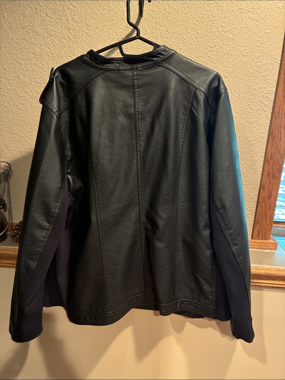 Maurices Black Faux Leather Bomber Jacket - Picture 5 of 7